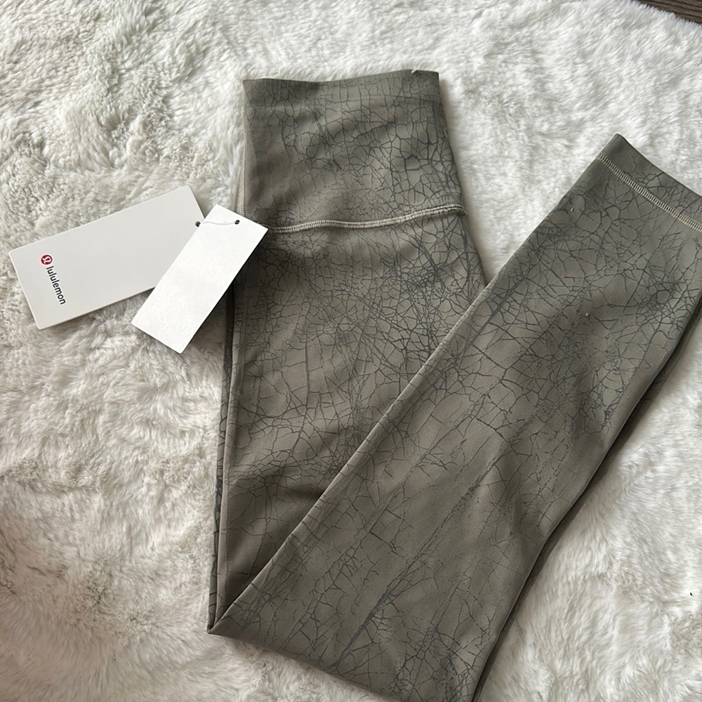 Lululemon wunder train 25‘’ Gray Patterned Leggings